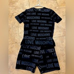 NWOT Moschino Shirt & Shorts set - Size M - Black & Grey